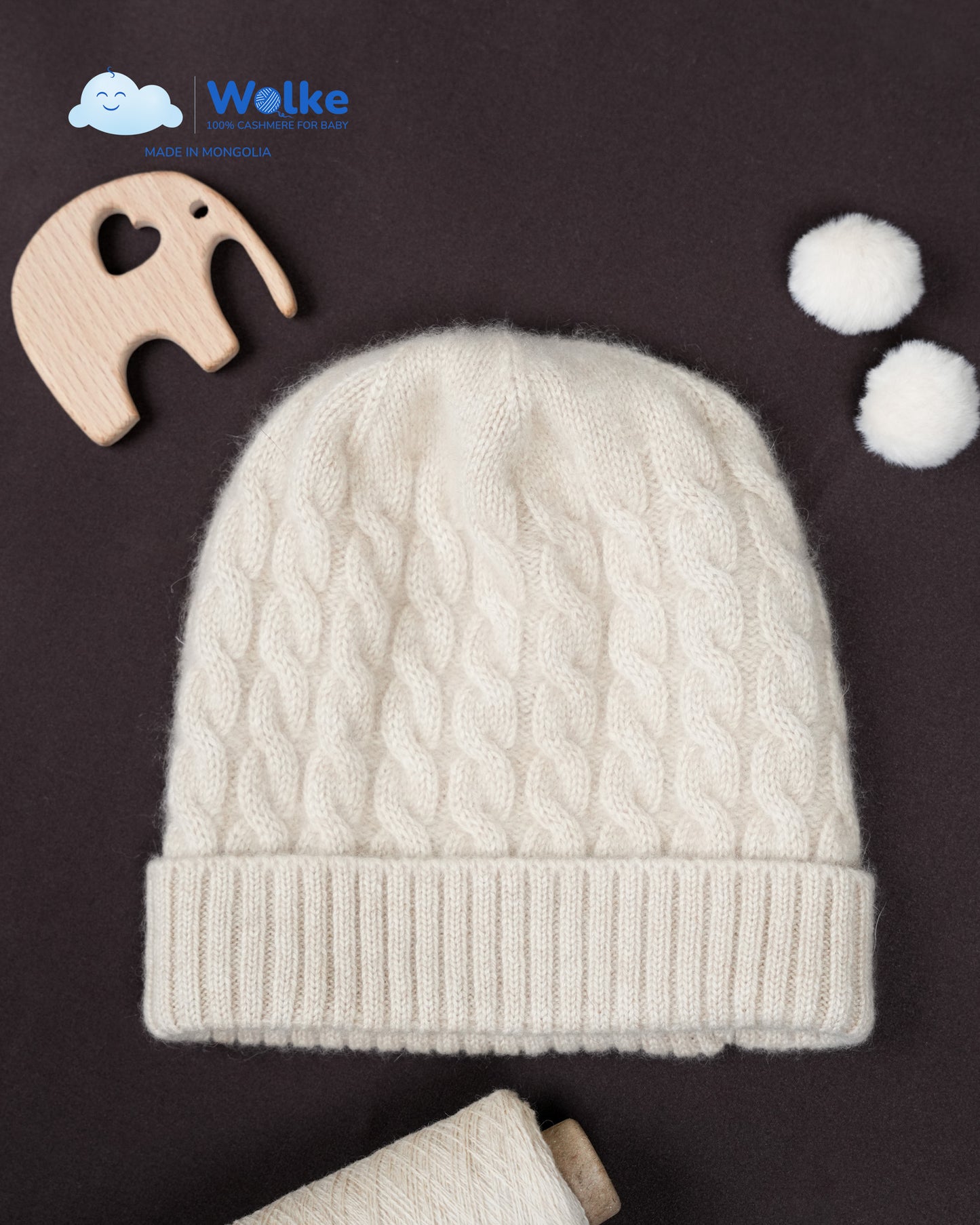 Baby Set: Hat, Scarf & Gloves (Beige)