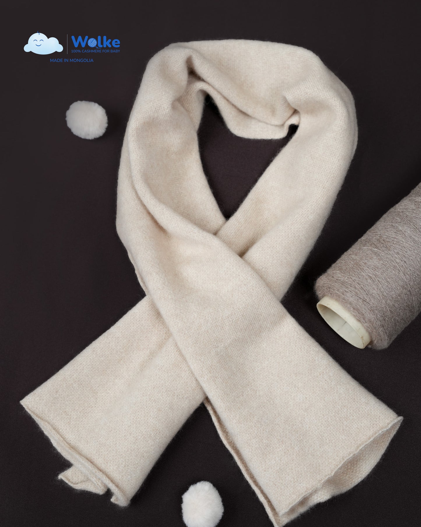 Baby-Schal aus 100 % reinem Kaschmir  fein eingearbeitetes Lochmuster