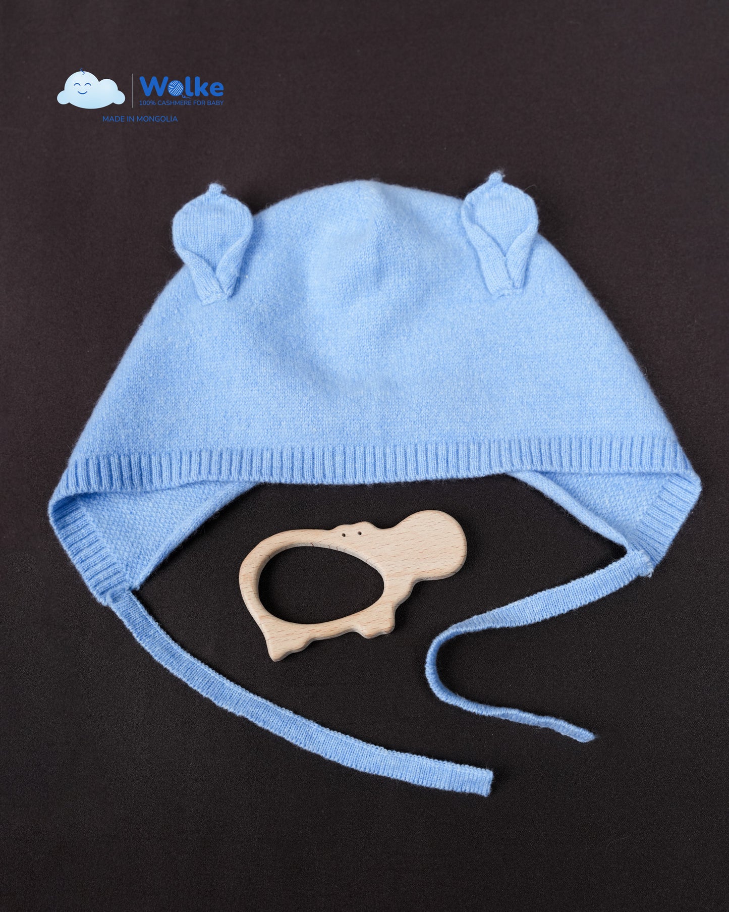 Blaues Baby-Set (3-teilig) 100 % Kaschmir