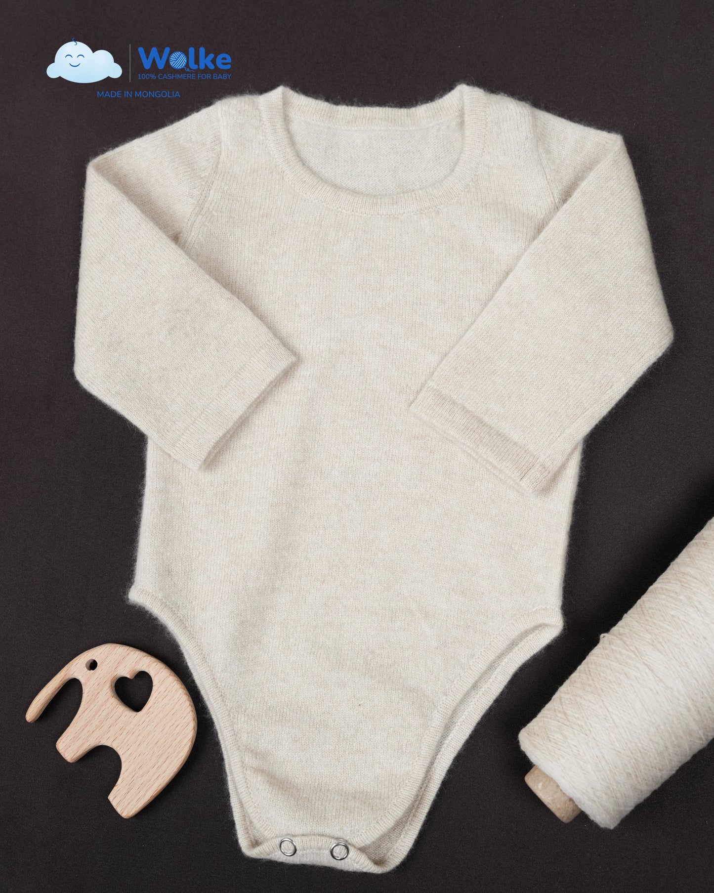 Baby Body langarm aus 100 % Kaschmir