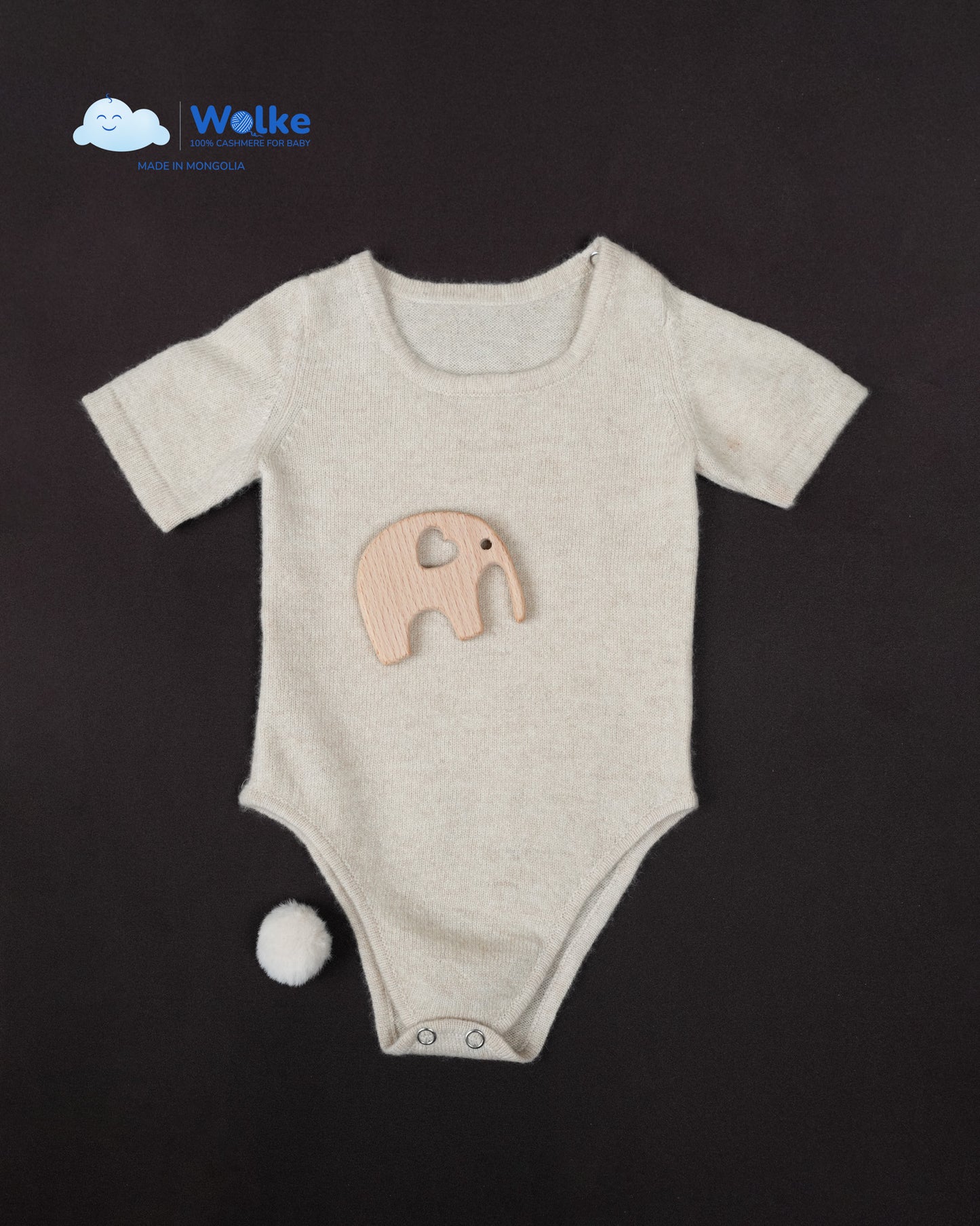 Baby Body kurzarm aus 100 % Kaschmir