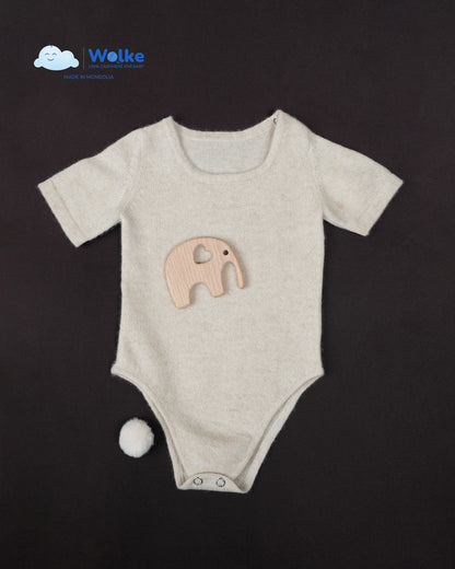 Baby Body kurzarm aus 100 % Kaschmir