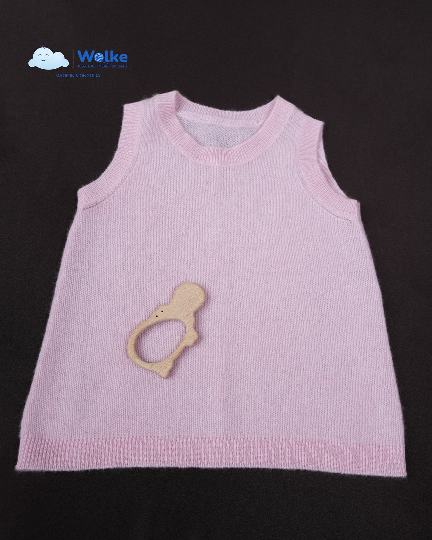 Baby-Kleid aus 100 % reinem Kaschmir