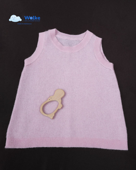 Baby-Kleid aus 100 % reinem Kaschmir