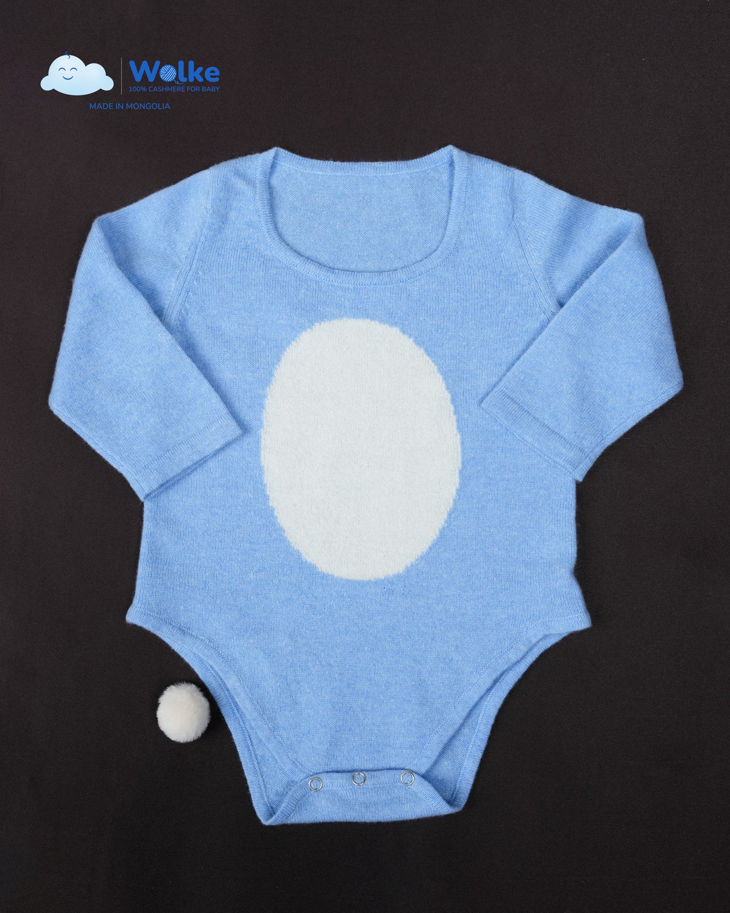 Blaues Baby-Set (3-teilig) 100 % Kaschmir