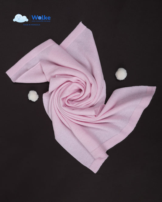 Baby-Schal aus 100 % reinem Kaschmir -Rose